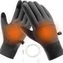USB Heated Gloves for Men Women, Waterproof Touchscreen Winter Sports Gloves for Skiing, Snowboarding, Cycling