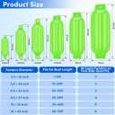 VEITHI Large Boat Fenders 4Pack 8.5 x 27,Ribbed Twin Eyes Vinyl Boat Bumpers Fenders,Boat Bumpers for Docking Come with Ropes Needles and Pump to Inflate,Pontoon Boat Fenders for Docking Neon Green 