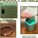 Frog Croaking Fidget Toy, Rechargeable Frog Croaking Keychain with Sound LED Lights, Frog Fidget Clicker, Fun & Portable Anxiety Relief Toy (Frog)