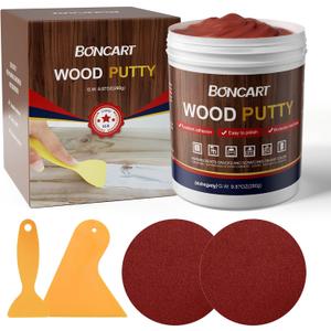 BONCART Mahogany Wood Filler,Paintable, Stainable, Sandable, Wood Putty can Quickly Repair Holes, Cracks, Chips, Damage, and Scorched Areas of Wooden Furniture
