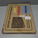 Wooden Butcher Block End Grain Cutting Board - 17x13x1.5in Reversible Multipurpose Chopping Board with Juice Groove, Cracker Holder & Inner Handles