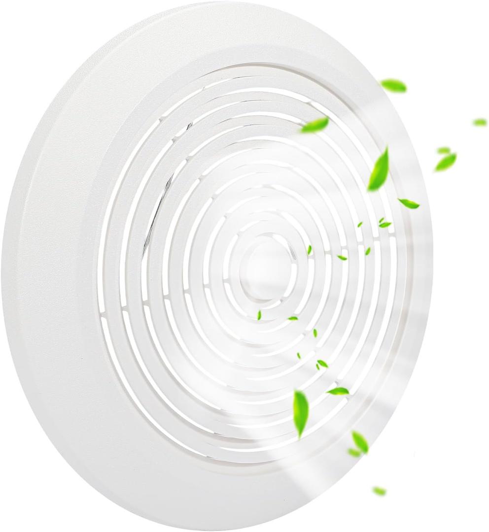 BVB057400 Mobile Home Parts Vent Fan Grille Cover 9-5/8"  White Exhaust Fan Grille for V226250, V227050, V227075, V229050  Durable, Fade-Resistant, Easy Install, High Flow Ceiling Vent Cover