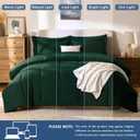 CozyLux Queen Comforter Set Emerald Green - 7 Pieces Bed in a Bag Queen, All Season Soft Bedding Sets, Oeko-Tex Certified Bed Set with Down Alternative Comforter, Sheets, Pillowcases & Pillow Shams
