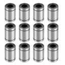 Linear Ball Bearings, LM10UU 10mm Linear Motion Bushing Double Side Rubber Sealed Rod Liner Shaft Parts for CNC Machine 3D Printer 12 Pack