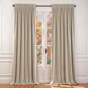 Lazzzy Beige Velvet Curtains 102 Inches Long Thermal Insulated Drapes for Living Room Bedroom Room Darkening Window Treatments Light Reducing Super Soft Luxury Rod Pocket 2 Panels Cream Beige