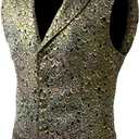 VATPAVE Mens Victorian Suit Vest Steampunk Gothic Waistcoat (Large, Multicolor)