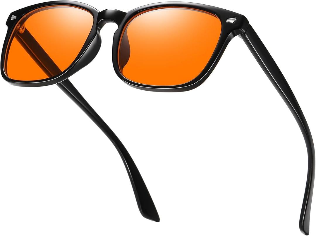 Okany Blue Light Blocking Glasses Gaming Computer Glasses Powerful Professional Screen Filter (Black Amber)