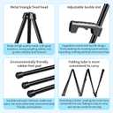 12 Pack Black Easel Stand for Sign - 66 Inch Folding Easels for Display Lightweight Adjustable Tripod Art Easel Stand - for Painting, Floor Wedding Welcome Sign Stand, Metal Easel with Portable Bags