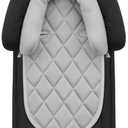 Pro Goleem Car Seat Head Support Infant, Soft Infant Car Seat Insert, 2 in 1 Carseat Head Support for Newborn, Perfect for Car Seat, Stroller, Swing, Bouncer, Gray and Black