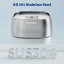 Upgrade No Spill Water Bowl for Dogs, 135oz/4L All Stainless Steel Dog Water Bowl with Non-Slip Base, Spill Proof for Medium Large Messy Drinkers, Anti Splash, Slow Drinking, Slobber Stopper, Silver