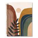 JRTW Boho Abstract Notebook Journal, Abstract Sun Sunrise Sunset Mountain Plant Aesthetic Journal Notebooks for Note Taking, Boho Office Supplies, Spiral Notebook 5.5x8.3 Inch