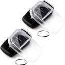 OLLEN Clear TPU Key Fob Cover, Fit for Toyota Camry 2025 2026, Fit for Land Cruiser 2019-2026~, Compatible with Tundra 2022-2026~ etc, Car Key Protector, Clear, 2 Pcs