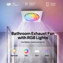 VIVOHOME Bathroom Exhaust Fan with RGB Light & Humidity Sensor (160-110-50CFM) & Bluetooth Speaker - 2700K/4000K/5700K LED Light, EC Motor Retrofit Bath Fan, No Attic Access Needed