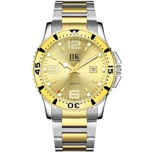 Men Watch Luminous Waterproof Classic Quartz Watch (two-tone-gold)