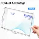 COMNICO 10 Pcs Clear Plastic Acrylic Sign Holder, 4 x 6 Inches Unbreakable Table Sign Holder L Shape Paper Menu Picture Photo Display Stand for Office Desktop School Store Restaurant