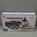 82 Pcs Wooden Train Set for Toddlers, Magnetic Train with Track for Kids Ages 3-6, Compatiable with Major Brands, Space Railway Playset Gifts for Boys and Girls Ages 3+