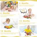 Beiens Soft Toys Baby Cloth Books, Touch and Feel Crinkle Books for Babies, Infants & Toddler, Early Development Interactive Car Toys & Stroller Toys for Boys & Girls (Rainforest Tails-1 Book)