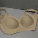 Vertvie Jelly Wireless Bras for Women Push Up Plunge Seamless T-Shirt Bras No Underwire Supportive Full Coverage Bralettes (Large, Dark Nude)