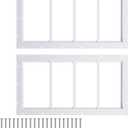 NeatiEase 2 Pack Shed Windows 10"x23", Transom Window Fixed Design with Tempered Glass for Playhouses, Sheds, Garage and Chicken Coops (White)