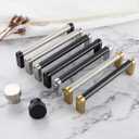 5 Pack 5 Inch Knurled Nickel and Black Cabinet Pulls Silver and Matte Black Cabinet Handles AP1311 Knurled Kitchen Hardware for Cabinets Drawers Dresser Cupboard Bedroom Bathroom Vanity