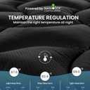 SLEEP ZONE Cooling Queen Mattress Topper, Premium Zoned Cool Mattress Pad Cover, Padded Mattress Protector Breathable Washable, Deep Pocket 8-21" (Black, Queen)