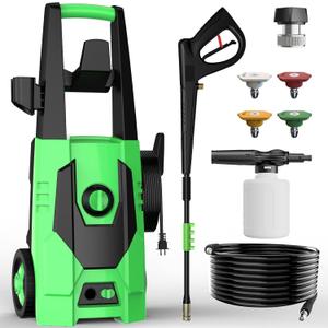 AgiiMan Pressure Washer 3990 PSI 2.1 GPM High Pressure Washer Electric Powerd Car Cleaning for Garden, Patios, Yard, Cyan