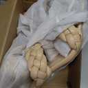 Syktkmx Womens Braided Heels Sandals Chunky Block Heel Double Strap Summer Dressy Sandal (8, Light Khaki)