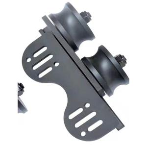 Sliding Library Ladder Black Track Kit,Stand Up Tensible Rolling Hardware,Floor Wheel with Brake, 1 Pack
