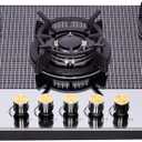 36 Inch Gas Cooktop Tempered Glass 5 Burners Stovetop Dual Fuel Gas Hob NG/LPG Convertible Gas Stove Top HF5198-01 Tempered Glass