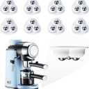 Appliance Sliders - Self-Adhesive Furniture Movers for Kitchen Appliances, Air Fryers, Trash Cans - 360 Swivel Mini Rollers for Easy Moving & Smooth Glide (Stainless Steel, 8)