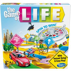 Hasbro Gaming The Game of Life Board Game, Family Games for Kids Ages 8+, Includes 31 Careers, Family Board Games for 2-4 Players Hasbro Gaming The Game of Life Board Game, Family Games for Kids Ages 8+, Includes 31 Careers, Family Board Games for 2-4 Players