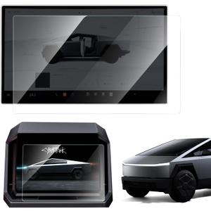 ThinSGO Screen Protectors for Tesla Cybertruck 2024 Clear HD, Tesla Dashboard Touchscreen Infotainment Display Cover 9H PET Ultra Tough, Front & Back (Clear)