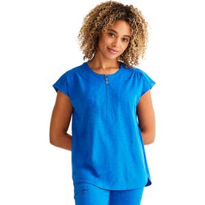Healing Hands Scrubs for Women Jayden Scrub Top with 2 Pockets, Round Neck, Moisture Wicking and 360° Stretch Fabric HH602, L, Royal
