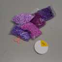 1200Pcs Friendship Bracelet Bead, 6x9mm Pony Beads for Jewelry Making, 5 Style Purple Colors Kandi Beads Bulk, Hair Bead for Braids with Stretch Cord and Scissors