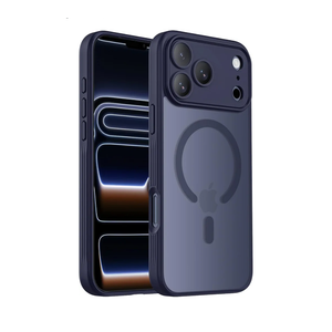 Designed for iPhone 17 Pro Case, Compatible with MagSafe, [Camera Protection] [15FT Military Drop Protection] Shockproof Translucent Matte Anti-Slip Phone Case, 6.3", Deep Blue