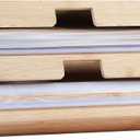 2 in 1 Plastic Wrap Dispenser with CutterBamboo Foil and Plastic Wrap Organizer,Aluminum Foil and Wax Dispenser for Kitchen Drawer Storage Organization