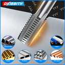 6-Piece NPT Pipe Tap Set, 1", 3/4", 1/2", 3/8", 1/4", 1/8" NPT Tap Set, Carbon Steel Hand Threading Plumbing Tap Set for Accurate Threads, Assorted Plumbers Mechanics DIY Thread cutting tools