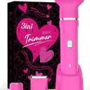 Electric Bikini Trimmer for Women Gifts for Her - 3-in-1 Rechargeable Waterproof Shaver Razor, Cordless Pubic Hair Remover, Precision Groomer Painless Portable Wet Dry Personal Care Tool