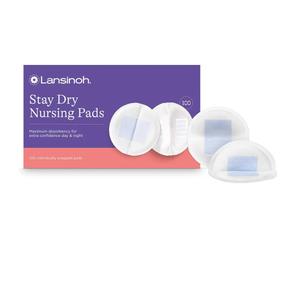 Lansinoh Stay Dry Disposable Nursing Pads, Number One Selling Breastfeeding Pad For Breastfeeding Mothers, Leak Proof Protection, Maximum Comfort and Discretion, 100 Count