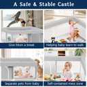 Baby Playpen 50x50 Inch, Playpen for Babies and Toddlers Baby Playpen Fence Playard Activity Center, Without MAT Included