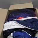 kxry Blue Purple 3D Galaxy Comforter Set Twin Size Outer Space Starry Sky Universe Bedding Sets for Girls Teens Kids 1 Comforter + 1 Pillow Case