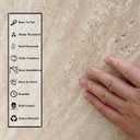 10-Sheet Beige Travertine Natural Clay Mosaic Tile, 12" x 24" Subway Flexible Stone MCM Modified Clay Material Wall Tiles for Home Decoration, Indoor & Outdoor, Covers 19 Sq. Ft.