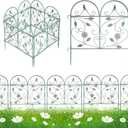 Decorative Garden Fence 6 PCS, 22.8in(H)x7.3Ft(L), Rustproof Metal Wire Border Animal Barrier for Dog Outside, Flower Edging for Yard Landscape Patio Outdoor Decor, Arched Garden Fencing, Retro