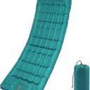 Camping Sleeping Pad with Pillow: Extra Thick 4.7 Inch Ultra-Light Self Inflating Air Mat, Portable Waterproof Inflatable Sleep Mattress with Built-in Foot Pump for Outdoor Traveling
(Peacock Blue)