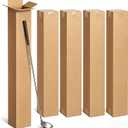 5 Pack Golf Club Shipping Boxes, 48x4x4 Inch Tall Corrugated Cardboard Golf Club Box for Shipping, Packaging, Moving, Mailing