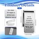 2 x Stainless Steel Car Visor Clip for He Will Order His Angels to Protect Wherever You Go Engraved Funny Religious Gifts Wherever You Go Sign for Cas Women Men Family Friend New Driver