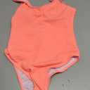 Limeeke Women One Piece Swimsuit Solid Ribbed Monokini Swimwear Scoop Neck Low Back Bathing Suit (S)