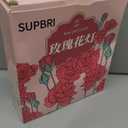 SupBri LED Candles, 4Pack Battery Operated Candles with Rose Light Halo, Romantic Flameless Pillar Candles for Valentines Halloween Decorations(Purple, D 2.5" x H 7.2")