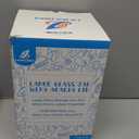 1 Gallon Large Glass Cookie jar with Airtight Acacia lids - Thicken Big Food Storage Containers with 42 Kitchen Waterproof Pantry Labels Preprinted - Clear Glass Canister for Flour, Rice, Coffee