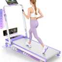 Walking Pad Treadmill with 12% Incline/Adjustable Height, Upgraded 3.5HP Walking Pad with Handle Bar, 4 in 1 Foldable Under Desk Treadmill, Electric Portable Treadmills for Home 350LBS, LED Display
